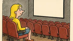 Vtip: Víte, proč si blondýnka sedá v kině...