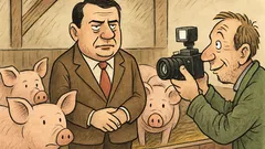 Vtip: Paroubek navštíví selský dvůr...