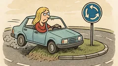 Vtip: Víte, proč blondýnka havarovala na kruháči?