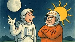 Vtip: Američané přistáli na Měsíci, Rus říká...