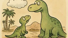 Vtip: Malý dinosaurus se ptá maminky...