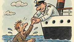 Vtip: Kapitán lodi vytáhne z vody muže...