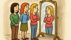 Vtip: Blondýna, zrzka a bruneta před zrcadlem