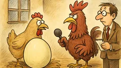 Vtip: Slepice snesla sedmikilové vejce...