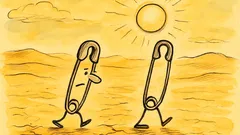 Vtip: Jdou dva spínací špendlíky po poušti...