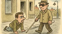 Vtip: Jdou beznohý a slepý po městě