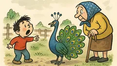 Vtip: Malý Pepíček poprvé vidí páva...