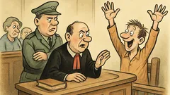 Vtip: Soudce napomíná a obviněný volá hurá!