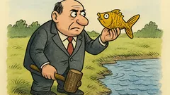 Vtip: Multimilionář chytne zlatou rybku a...