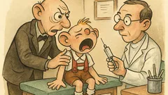 Vtip: Hurvínek jde na očkování a křičí