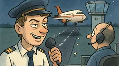 Vtip: Mladý pilot jde na noční přistání…