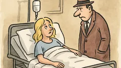 Vtip: Leží blondýnka v nemocnici, přijde manžel...