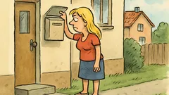 Vtip: Blondýna vyjde před dům k poště...