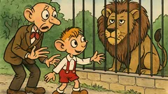 Vtip: Spejbl křičí – Běž pryč od lva!