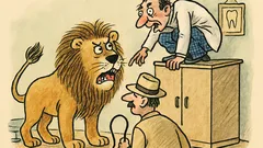 Vtip: Krotitel přijde se lvem k zubaři